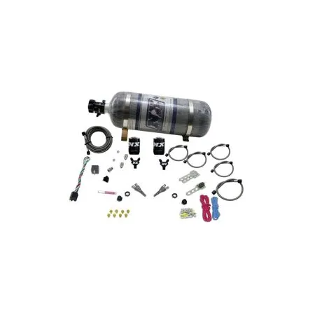 Dual Nozzle Nitrous System with 12Lb Carbon Bottle for GM TBI ALL (50-75-100-125HP) Nitrous Express NX 20218-12