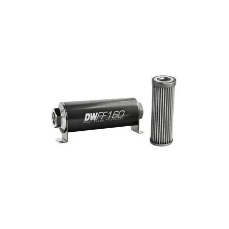DeatschWerks In-Line Fuel Filter Kit -10AN Female 40 Micron 160mm