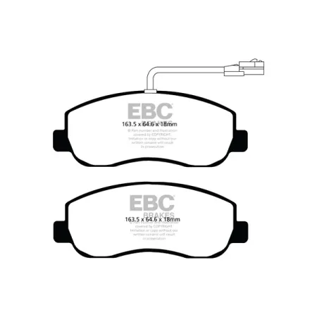 DPX2083 Klocki hamulcowe ULTIMAX2 EBC Brakes Nissan COMMERCIAL NV400 Opel Movano Renault Master Passenger Renault COMMERCIAL Master VAUXHALL COMMERCIA