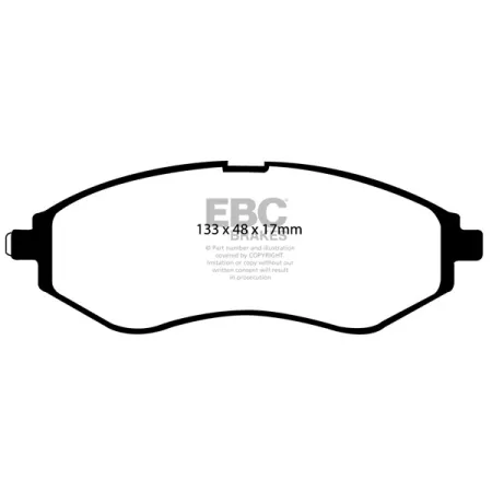 DP1213 Klocki hamulcowe ULTIMAX2 EBC Brakes Chevrolet Aveo Kalos Daewoo Kalos Proton Savvy Holden Australia and New Zealand Barina TK