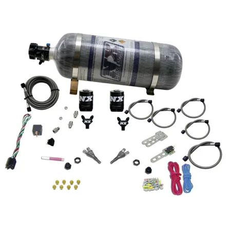 Dual Nozzle Nitrous System with 12Lb Carbon Bottle for GM TBI ALL (50-75-100-125HP) Nitrous Express NX 20218-12