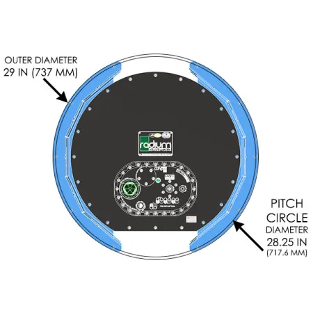 Zestaw montażowy zbiornika paliwa w miejscu koła zapasowego Radium Engineering