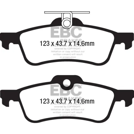 DP42181R Klocki hamulcowe YELLOWSTUFF EBC Brakes Honda Civic 9th Gen FK Civic Tourer Civic 9th Gen FK Sport Civic 9th Gen FK2 Type-R