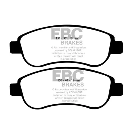 DP41951R Klocki hamulcowe YELLOWSTUFF EBC Brakes Honda CRV Mk3 CRV Mk4