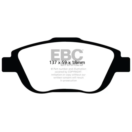 DP42073R Klocki hamulcowe YELLOWSTUFF EBC Brakes Citroen C3 Aircross C3 Picasso C4 Cactus DS3 DS DS3 DS3 Crossback Opel Corsa F Crossland X Crossland