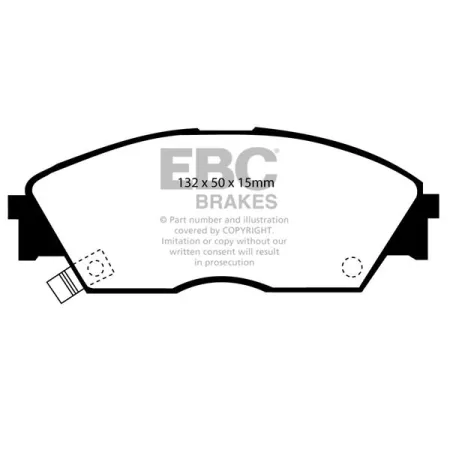 DP3706C Klocki hamulcowe REDSTUFF EBC Brakes Honda Civic CRX Prelude Civic CRX Si Prelude S