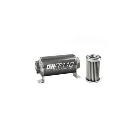 DeatschWerks In-Line Fuel Filter Kit -10AN Female 5 Micron 110mm