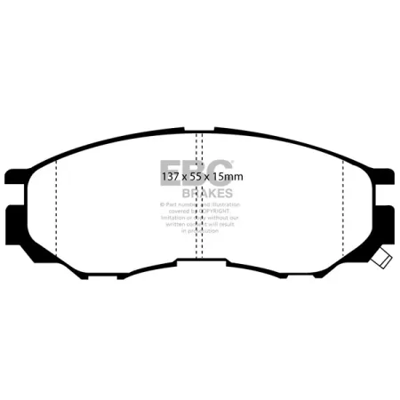 DP1124 Klocki hamulcowe ULTIMAX2 EBC Brakes Mitsubishi Delica Spacegear Mitsubishi COMMERCIAL L 300 L 400 Strada L 200 9606
