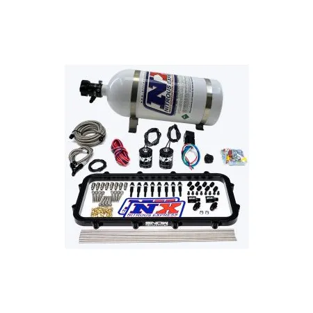 Direct Port Dry Holley High Ram Plate Nitrous System 15LB Nitrous Express NX 20963-15