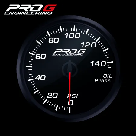 Wskaźnik Pro G Race Series RC, ciśnienia oleju PSI WHITE 60mm