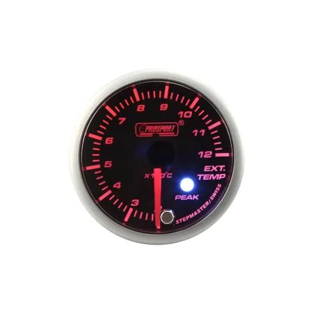 Wskaźnik Prosport EGT temperatura spalin seria Stepper Motor Peak 52mm bursztynowy