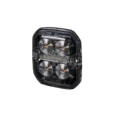 Lampa Ostrzegawcza Pozycyjna LED Purelux Ultra Slim Square Pomarańczowa / Czerwona 60mm 12V 24V 8W