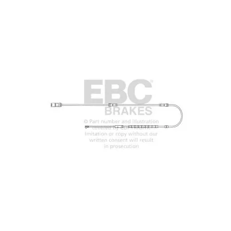 EFA128 Czujnik zużycia klocków hamulcowych EBC Brakes BMW 5 Series GT F07 520 5 Series GT F07 530 5 Series GT F07 535 5 Series GT F07 550 5 Series xDr