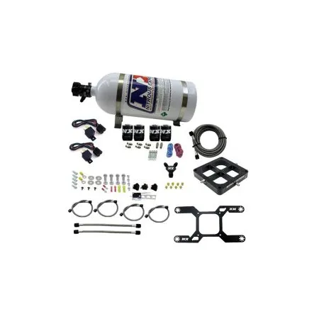 4500 Billet Crossbar Plate System Dual Stage 100-1000Hp with 10Lb Bottle Nitrous Express NX 66047-10