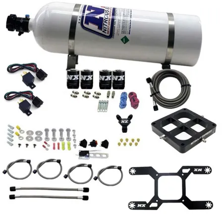 4500 Billet Crossbar Plate System Dual Stage 100-1000Hp with 15Lb Bottle Nitrous Express NX 66047-15