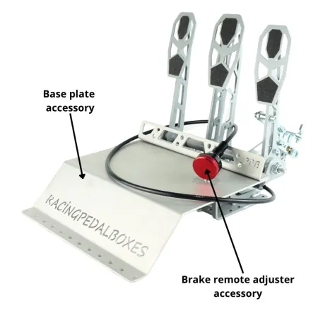 Odwrócony Pedalbox Mocowany do Podłogi z Podparciem Stopy RacingPedalBoxes - Szary
