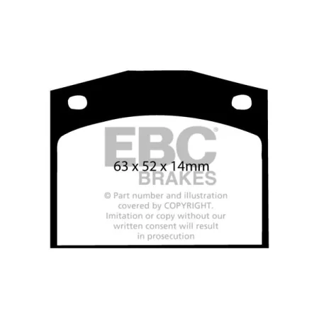 DP238 Klocki hamulcowe ULTIMAX2 EBC Brakes Honda Civic 1st Gen SB Civic 1st Gen SE Nissan Australia and New Zealand Silvia S110