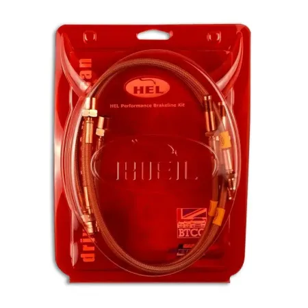 Volvo V70 MK1 2.4 1999-2000 czerwone przezroczyste przewody hamulcowe HEL teflonowe w stalowym oplocie
