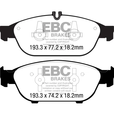 DP42169R Klocki hamulcowe YELLOWSTUFF EBC Brakes Mercedes-Benz Mercedes-Benz E550 Coupe W212 EClass W212 E500 EClass Cabriolet A207 E500 EClass Coupe