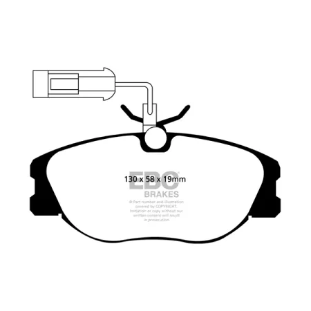 DP41109R Klocki hamulcowe YELLOWSTUFF EBC Brakes Alfa Romeo GTV Spider Lancia Delta Lancia Delta HF Turbo Delta Integrale HF Turbo Thema Delta Integra