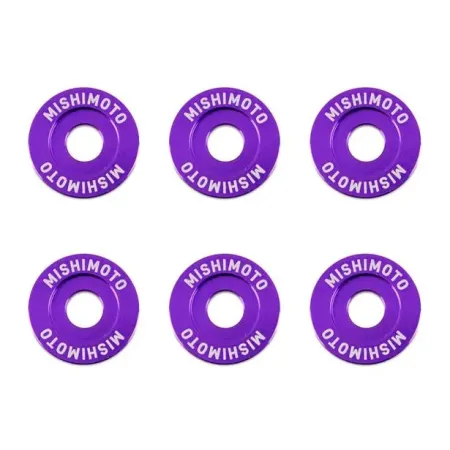 Ozdobne śrubki i podkładki Mishimoto Fender Washer Kit duże fioletowe