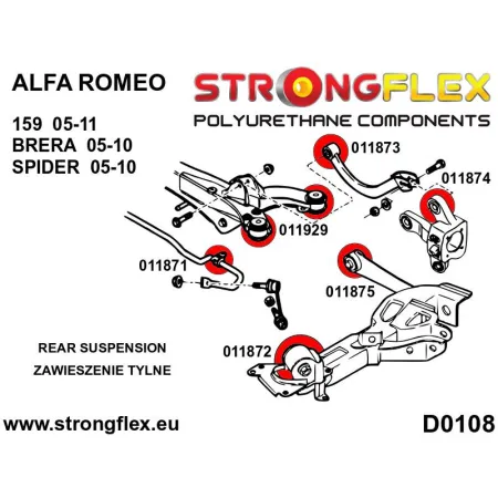 011929A: Tuleja tylnego wózka SPORT