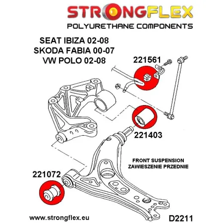 226223A: Zestaw zawieszenia przedniego SPORT Skoda Fabia
