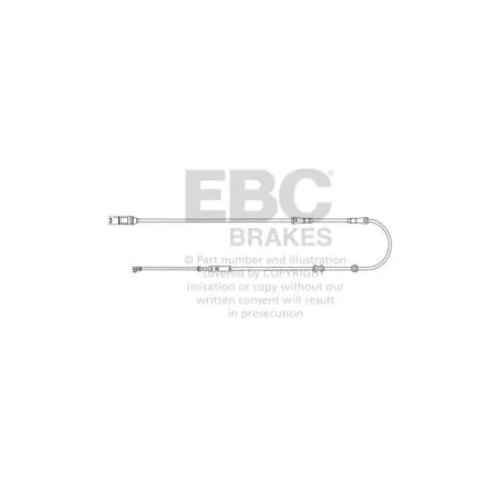 EFA129 Czujnik zużycia klocków hamulcowych EBC Brakes BMW 7 Series F01 730 7 Series F01 740 7 Series F01 750 7 Series F01 760 7 Series xDrive F01 740