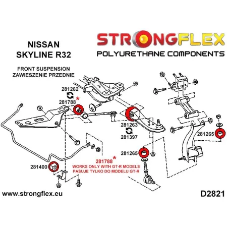 286216A: Kompletny zestaw zawieszenia R32 SPORT Nissan Skyline R32