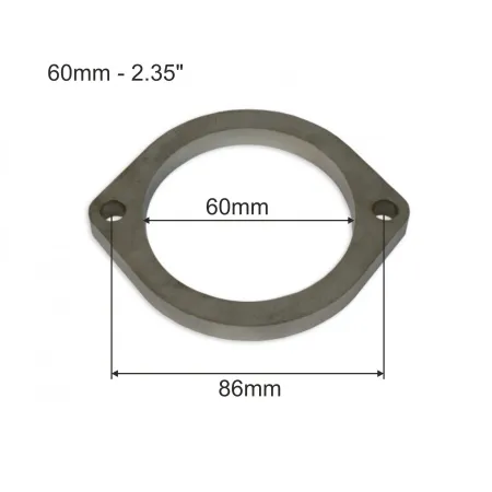 Flansza wydechowa nierdzewna SS304 60mm FMIC.EU - 2 otwory