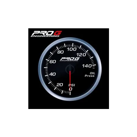 Wskaźnik Pro G Race Series RS, ciśnienia oleju PSI WHITE 52mm