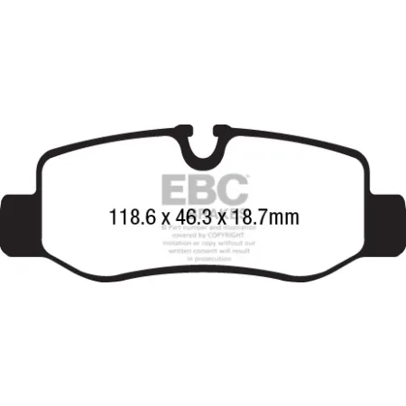 DPX2224 Klocki hamulcowe ULTIMAX2 EBC Brakes Mercedes-Benz Vito W447 eVito Tourer Mercedes-Benz COMMERCIAL Vito W447 109 Vito W447 110 Vito W447 111 V