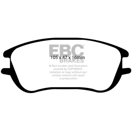 DP1596 Klocki hamulcowe ULTIMAX2 EBC Brakes Hyundai Amica Atoz