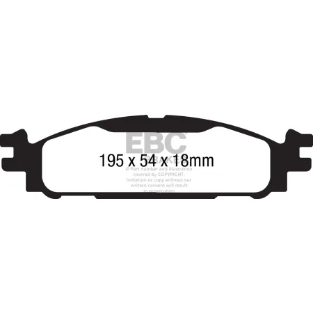 DP41873R Klocki hamulcowe YELLOWSTUFF EBC Brakes Ford Explorer USA5th Gen Flex Ford Explorer Flex Taurus Lincoln MKS MKT