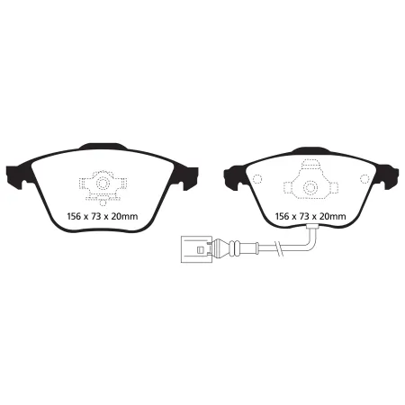 DP51594NDX Klocki hamulcowe BLUESTUFF NDX EBC Brakes Audi A3 quattro 8P S3 8P PR-1LK Seat Leon 1P Skoda Superb 3T Volkswagen Eos Golf Mk5 Golf Mk6 Pas