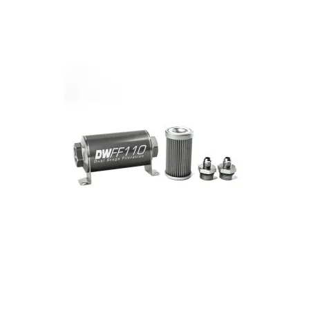 DeatschWerks In-Line Fuel Filter Kit -6AN 40 Mircon 110mm