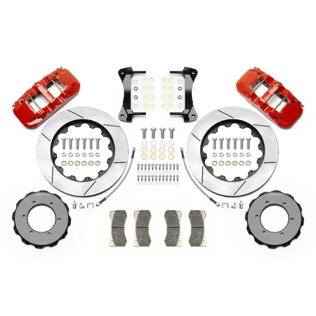 Wilwood 140-15525 AERO6 Big Brake Truck Przedni zestaw hamulcowy czerwony Nissan Patrol Y61 1997-2018 Red