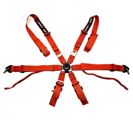 DriftShop 6 Point Harness Red FIA Approved 8853