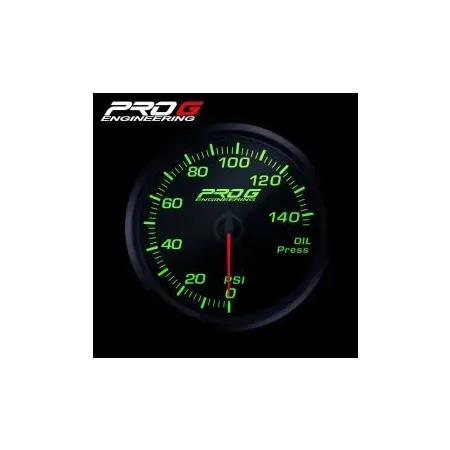 Wskaźnik Pro G Race Series RC, ciśnienia oleju PSI GREEN 52mm