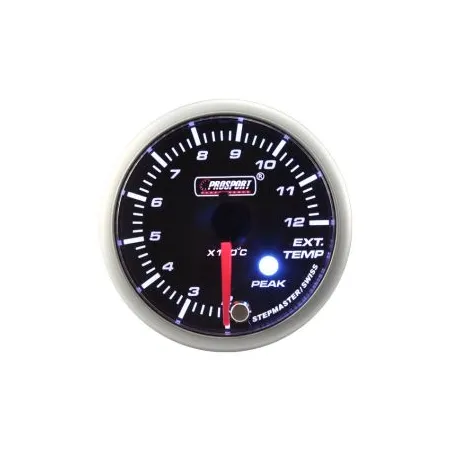 Wskaźnik Prosport EGT temperatura spalin seria Stepper Motor Peak 52mm niebieski
