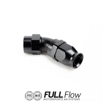 Nuke Performance Full Flow PTFE Hose End Fitting 45 Degree AN12