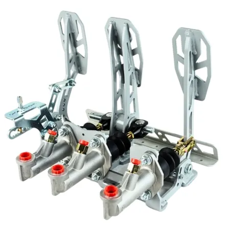 Pedalbox Kit Car Mocowany do Podłogi z Podparciem Stopy RacingPedalBoxes - Szary