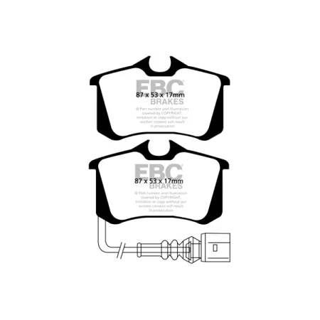 DP1497 Klocki hamulcowe ULTIMAX2 EBC Brakes Audi A3 8P Seat Altea Ibiza 6K Ibiza 6L Ibiza 6J Toledo Skoda Fabia 6Y Fabia 5J Octavia 1Z Octavia 1Z Esta