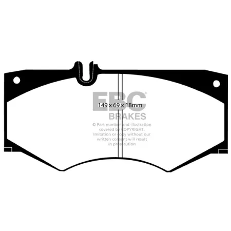 DP4413R Klocki hamulcowe YELLOWSTUFF EBC Brakes Mercedes Benz G-Wagon W460 W461 W463 G500 G550 BM463 G55 AMG BM463