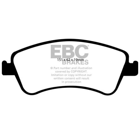 DP41950R Klocki hamulcowe YELLOWSTUFF EBC Brakes Toyota Auris Bemani