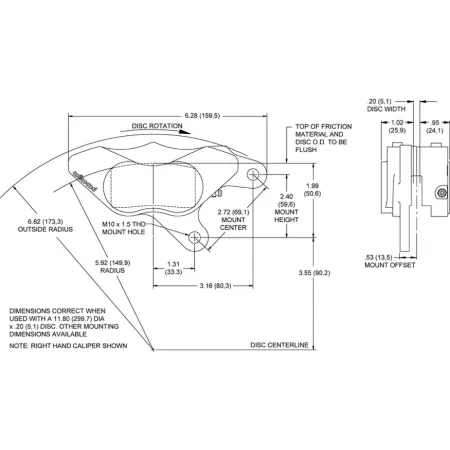 Zacisk hamulcowy 4 tłoczkowy Wilwood 120-12117 GP310 Motorcycle 2008+ przód lewy chromowany