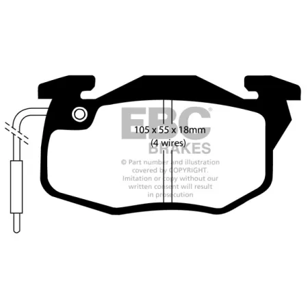 DP2545/4 Klocki hamulcowe GREENSTUFF EBC Brakes Citroen AX ZX ZX Estate Peugeot 106 306 AX GT AX GTi