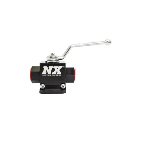 Lightweight Billet Aluminum In-Line Ball Valve 1/2 Inch I.D. Nitrous Express NX 15159
