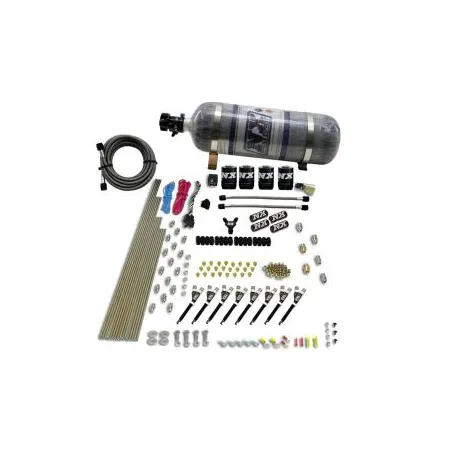 8 Cylinder VXL Direct Port 4 Solenoids with 12Lb Carbon Bottle 200-500Hp Jetting Nitrous Express NX 80019-12