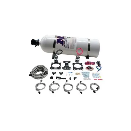 Dual Throttle Body Plate System with 15Lb Bottle for Ford Mustang 5.0L 2024+ Nitrous Express NX 20964-15